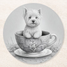 Westie onderzetter - Wes-tea