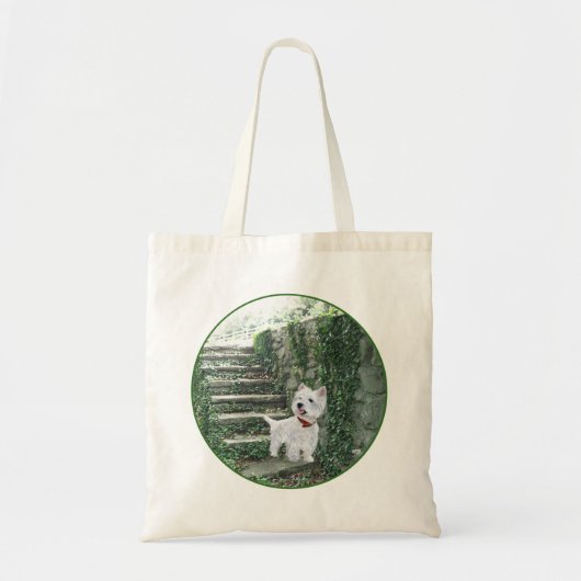 Westie op de klimop treden tote bag (Voorkant)