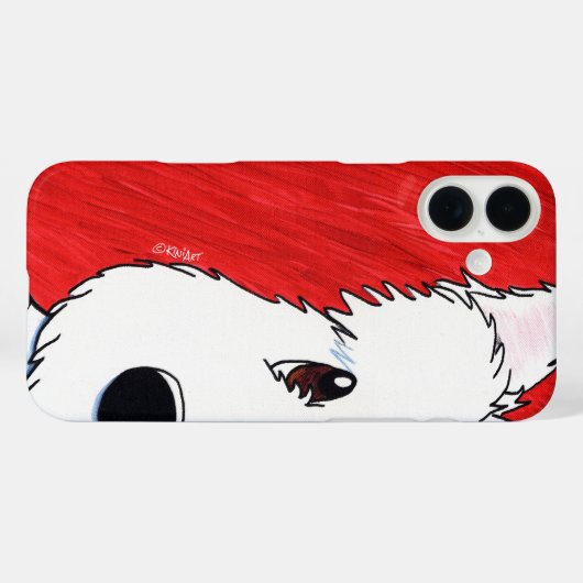 Westie op rood Case-Mate iPhone case (Achterkant (horizontaal))