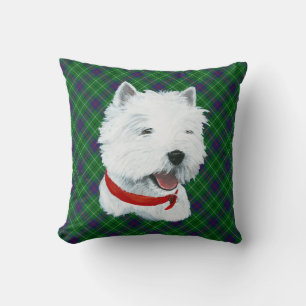 Westie op Schotse KUSSENLOPER Kussen