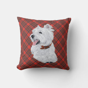 Westie op Schotse KUSSENLOPER Kussen