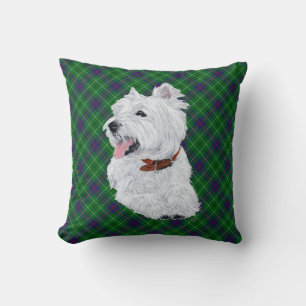 Westie op Schotse KUSSENLOPER Kussen