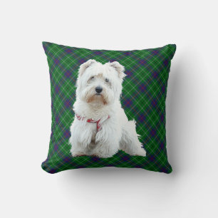 Westie op Schotse KUSSENLOPER Kussen