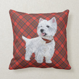 Westie op Schotse KUSSENLOPER Kussen