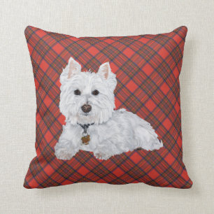 Westie op Schotse KUSSENLOPER Kussen
