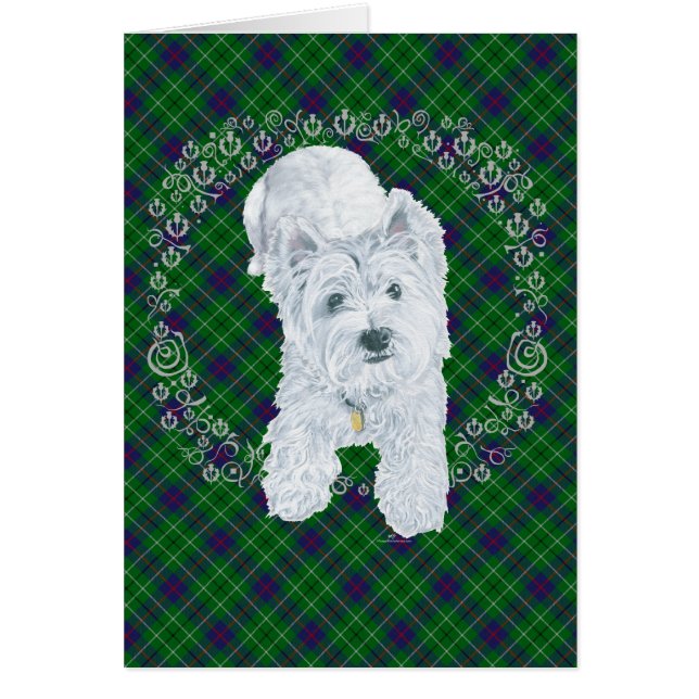 Westie op Tartan (Voorkant)