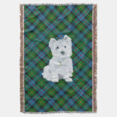 Westie op Tartan Deken (Voorkant Verticaal)