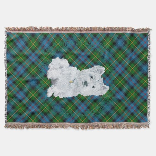 Westie op Tartan Deken (Voorkant)