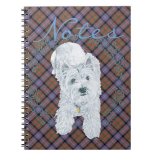 Westie op Tartan Notitieboek