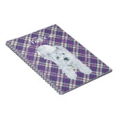 Westie op Tartan Notitieboek (Rechterzijde)