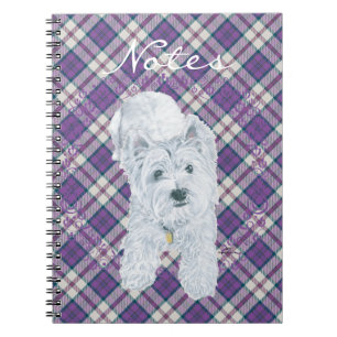 Westie op Tartan Notitieboek