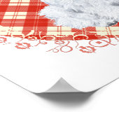 Westie op Tartan Poster (Hoek)