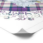 Westie op Tartan Poster (Hoek)