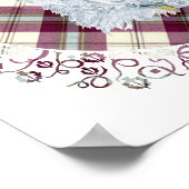 Westie op Tartan Poster (Hoek)