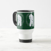Westie op Tartan Reisbeker (Voorkant links)