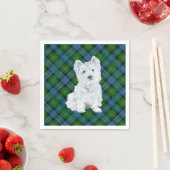 Westie op Tartan Servetten (Insitu)