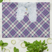 Westie op Tartan Theedoek (Gevouwen)