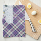 Westie op Tartan Theedoek (Quarter Fold)