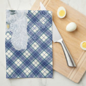 Westie op Tartan Theedoek (Quarter Fold)