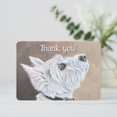 Westie Opzoeken Profiel B Bedankkaart (Staand voorkant)