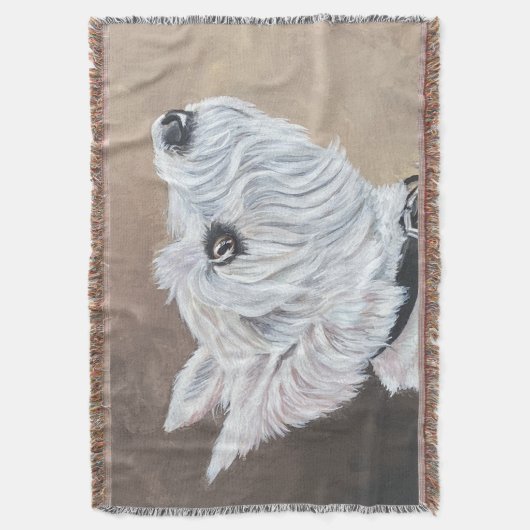 Westie Opzoeken Profiel B Deken (Voorkant Verticaal)