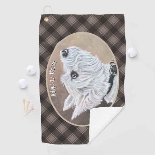 Westie Opzoeken Profiel B Golfhanddoek (Insitu)
