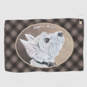 Westie Opzoeken Profiel B Golfhanddoek (Horizontaal)