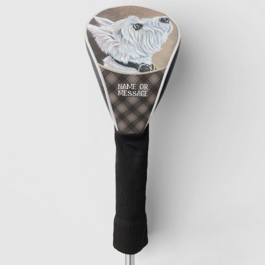 Westie Opzoeken Profiel B Golfheadcover (Voorkant)