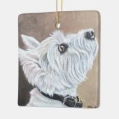 Westie Opzoeken Profiel B Keramisch Ornament (Links)