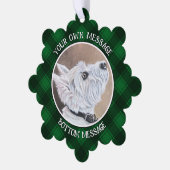 Westie Opzoeken Profiel B Ornament Kaart (Links)