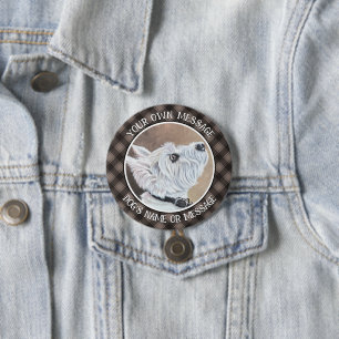 Westie Opzoeken Profiel B Ronde Button 7,6 Cm