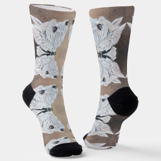 Westie Opzoeken Profiel B Sokken (Gebogen)