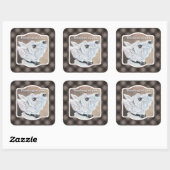 Westie Opzoeken Profiel B Vierkante Sticker (Vel)