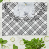 Westie over Tartan Theedoek (Gevouwen)