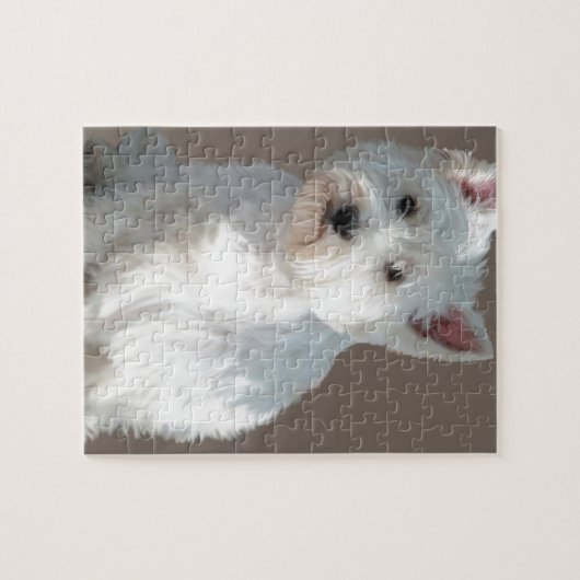 WESTIE OVER TAUPE LEGPUZZEL (Horizontaal)