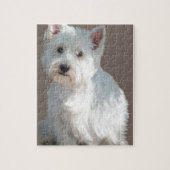 WESTIE OVER TAUPE LEGPUZZEL (Verticaal)