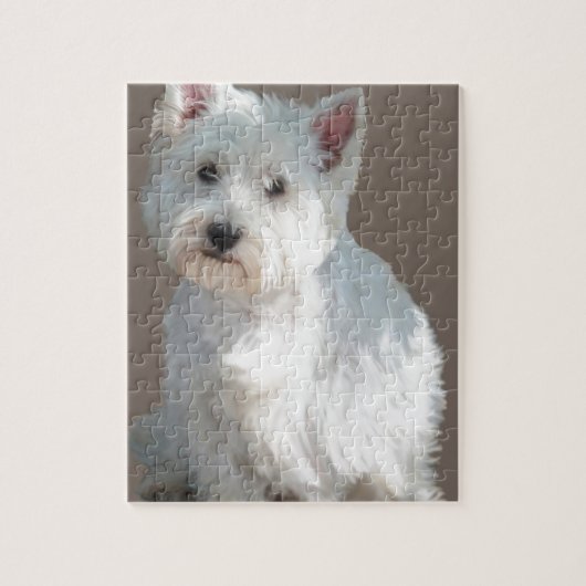 WESTIE OVER TAUPE LEGPUZZEL (Verticaal)