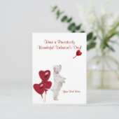 Westie Pawsitief Wonderlijke Valentijn Wensen #2 Feestdagenkaart (Staand voorkant)