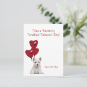 Westie Pawsitief Wonderlijke Valentijnsdag Wensen Feestdagenkaart (Staand voorkant)