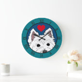 Westie pingelen met hart grote klok (Huis)