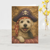 Westie Pirate Kaart (Gele Bloem)