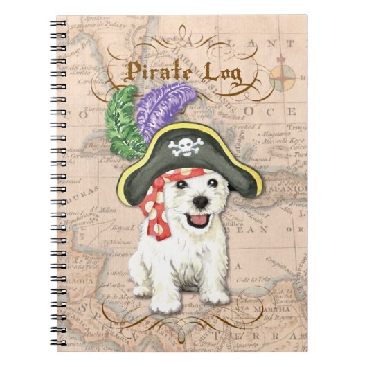 Westie Pirate Notitieboek (Voorkant)