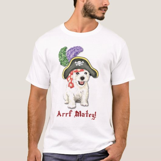 Westie Pirate T-shirt (Voorkant)