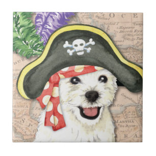 Westie Pirate Tegeltje