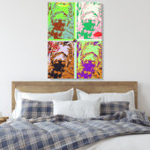 Westie Pop Kunst op Uitgerekt Canvas Afdruk (Insitu (Slaapkamer))