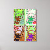 Westie Pop Kunst op Uitgerekt Canvas Afdruk (Voorkant)