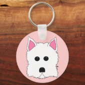 Westie Portrait Sleutelhanger (Voorkant)