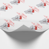 Westie Prettig Kerstfeest Cadeaupapier (Hoek)