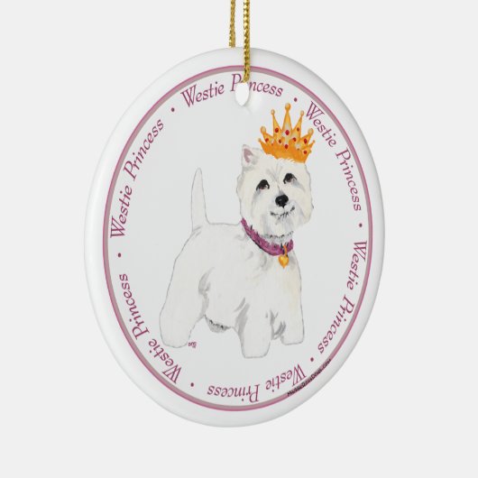 Westie Princess Ornament (Rechts)