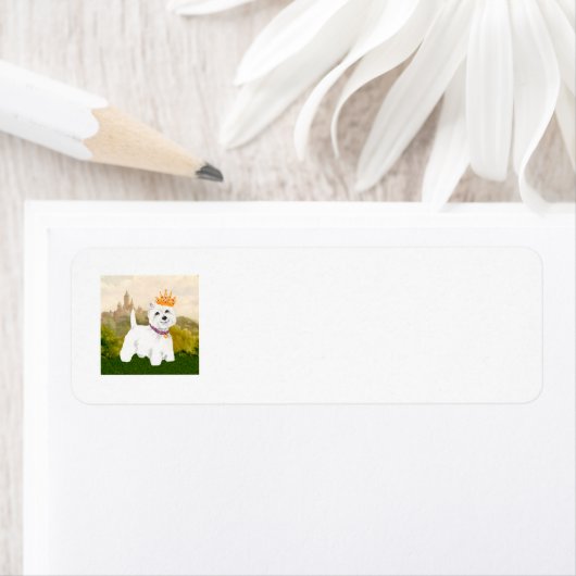 Westie Princess Return Address Label (Insitu)